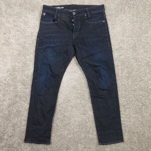 G-Star Raw Jeans Mens 32x28 Blue D-Staq 5 Pocket Dark Wash Slim Denim Pants